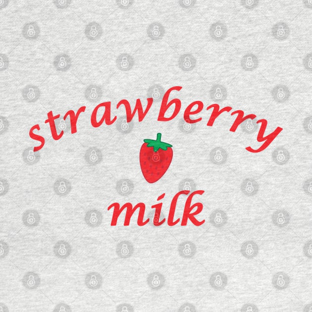 Strawberry Milk Kawaii Cute by CandyMoonDesign